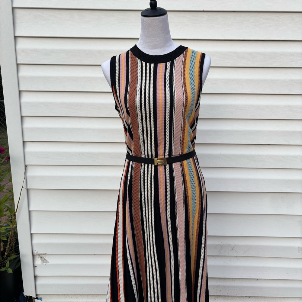 Tory Burch Multicolor Striped Midi Dress